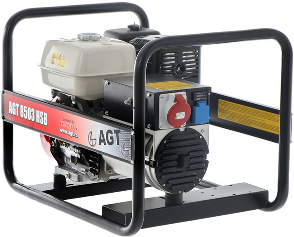 AGT 8503 HSB - Generatore di corrente a benzina 6.4 kW - Continua 6 kW Trifase