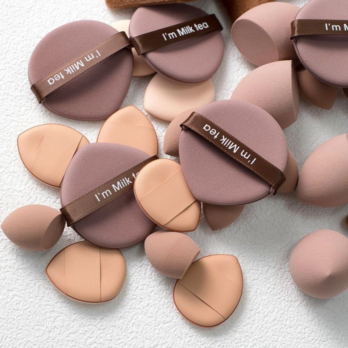 INF 35-teiliges Make-up-Schwamm- und Puderquasten-Set – hydrophiles Polyurethan für gleichmäßige Foundation-, Cushion- und Kaffee
