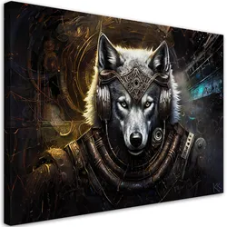 LEINWANDBILD Wolf Tier Abstraktion 60x40cm