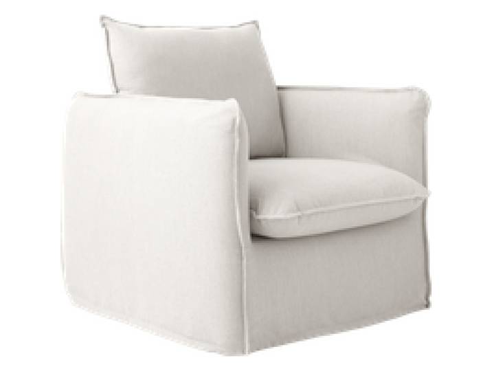 Fauteuil tissu effet lin Orphée