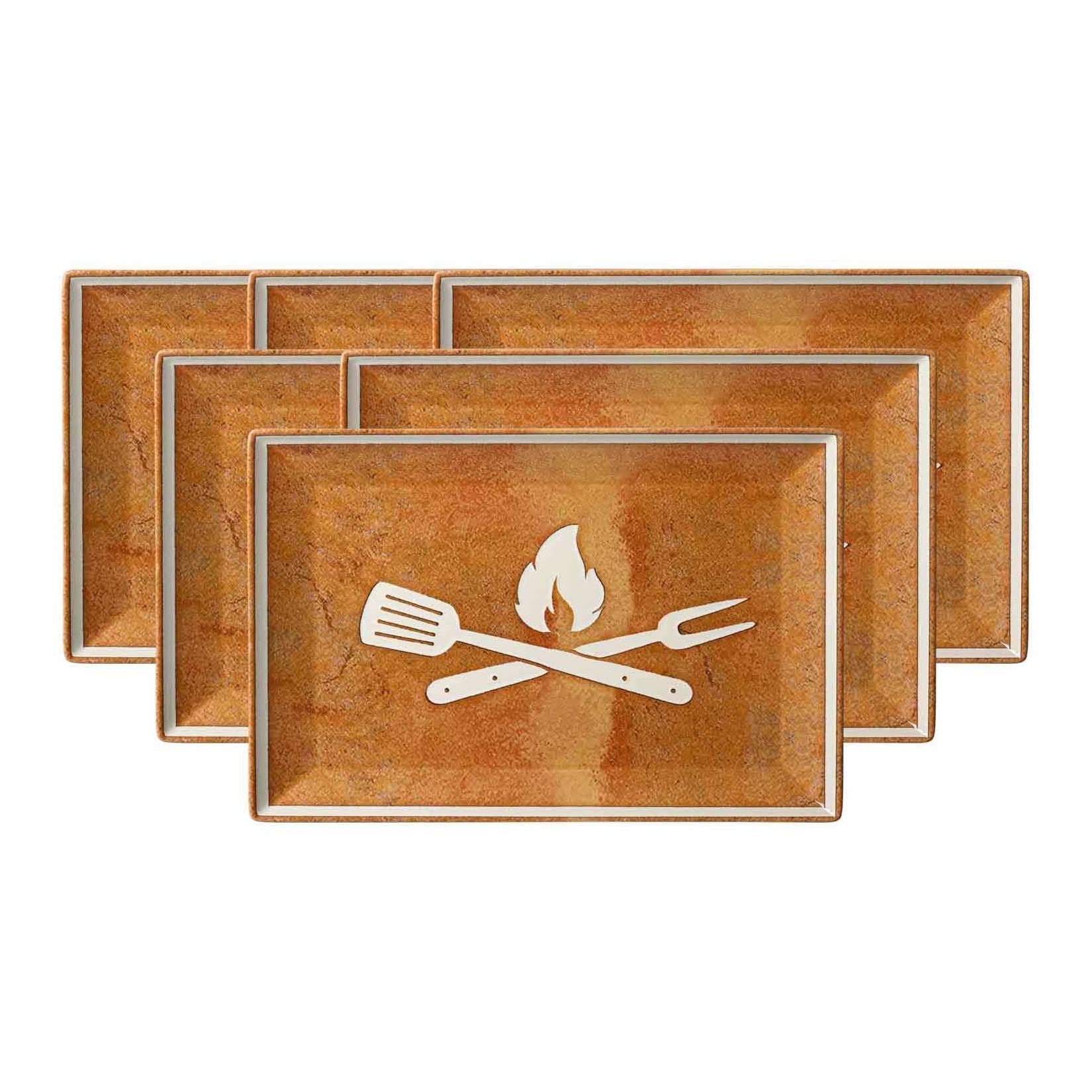 Ritzenhoff & Breker Platten Rusty 30 x 20 cm 6er Set