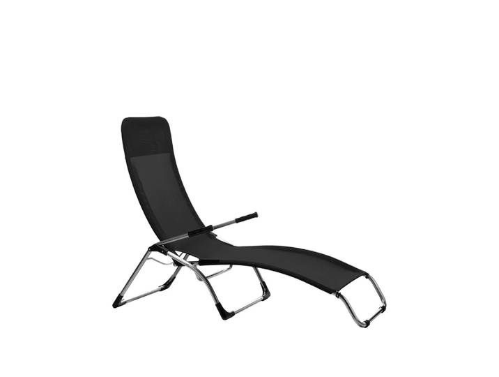 Fiam Chaise longue Samba Textaline black-support en aluminium