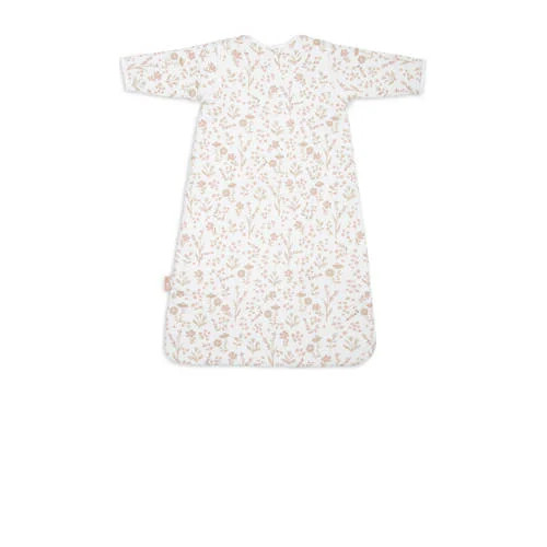 Jollein baby slaapzak met afritsbare mouwen Bloomy wit/beige