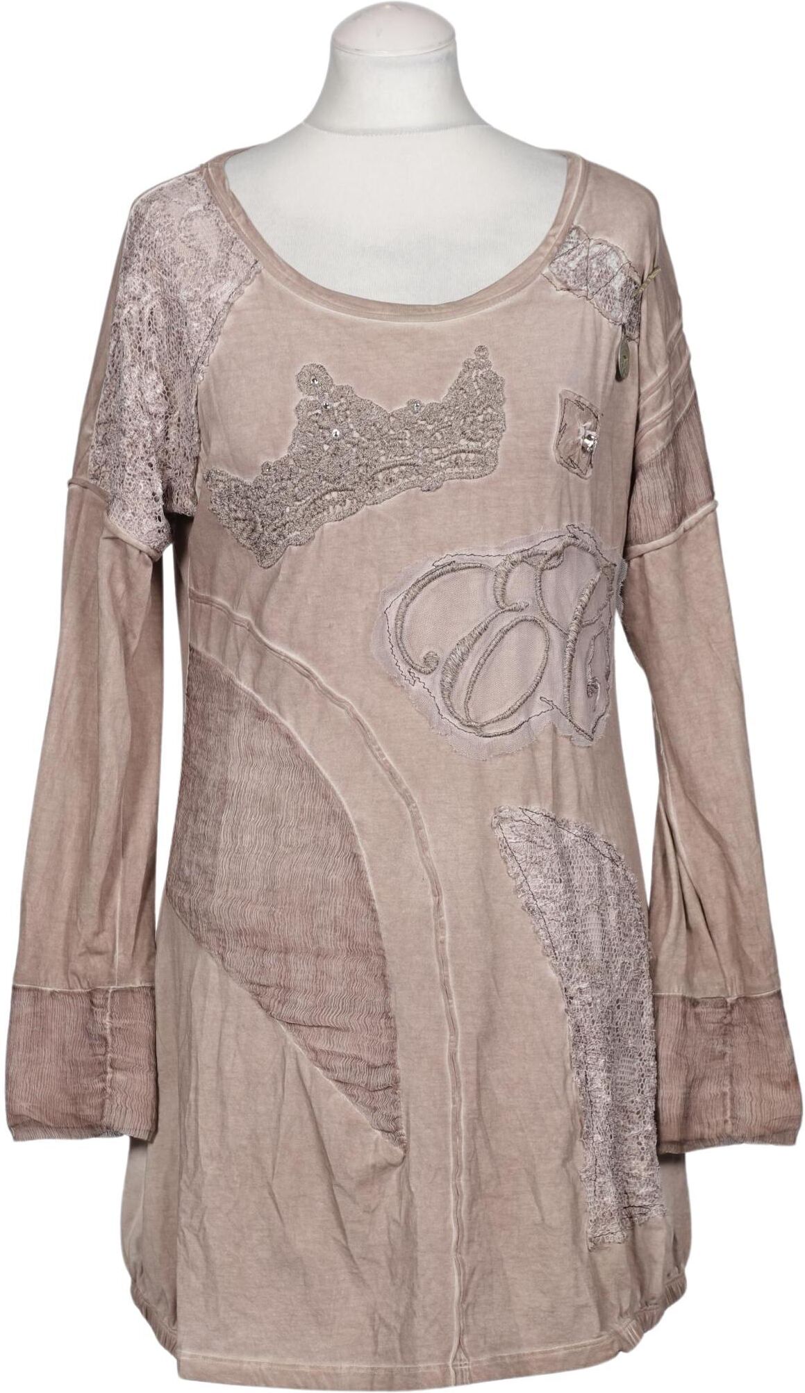Elisa Cavaletti Damen Kleid, Beige, Gr. M, Seide / Elasthan / Baumwolle - Second Hand