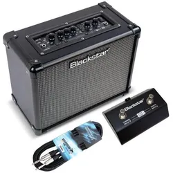 Blackstar Gitarren-Verstärker ID Core 20 V4 mit Fussschalter und Kabel (Gitarre, 20 W), Instrumentenverstärker, Schwarz