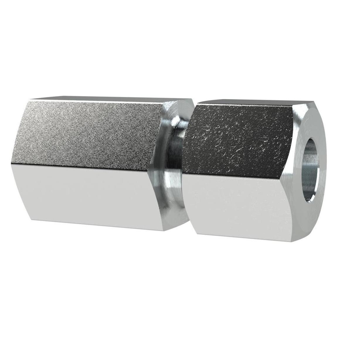 Riegler Ger. Aufschraubversch., M33x2,0i., Rohr-AØ 25, Stahl verzinkt (25 mm) (GAVM3325SST)