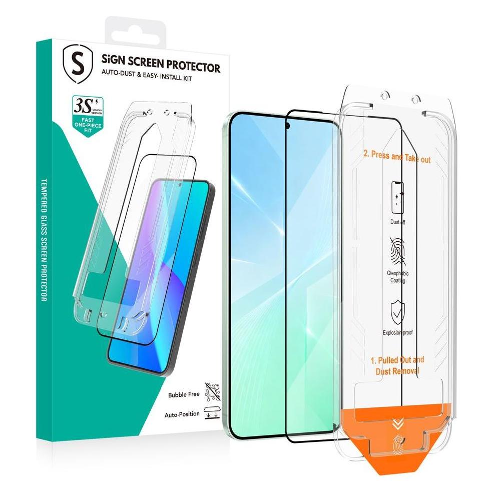 SIGN Samsung Galaxy S26 Screen Protector EZ Apply, Full Coverage (Samsung Galaxy S26) (SNTP-S26)