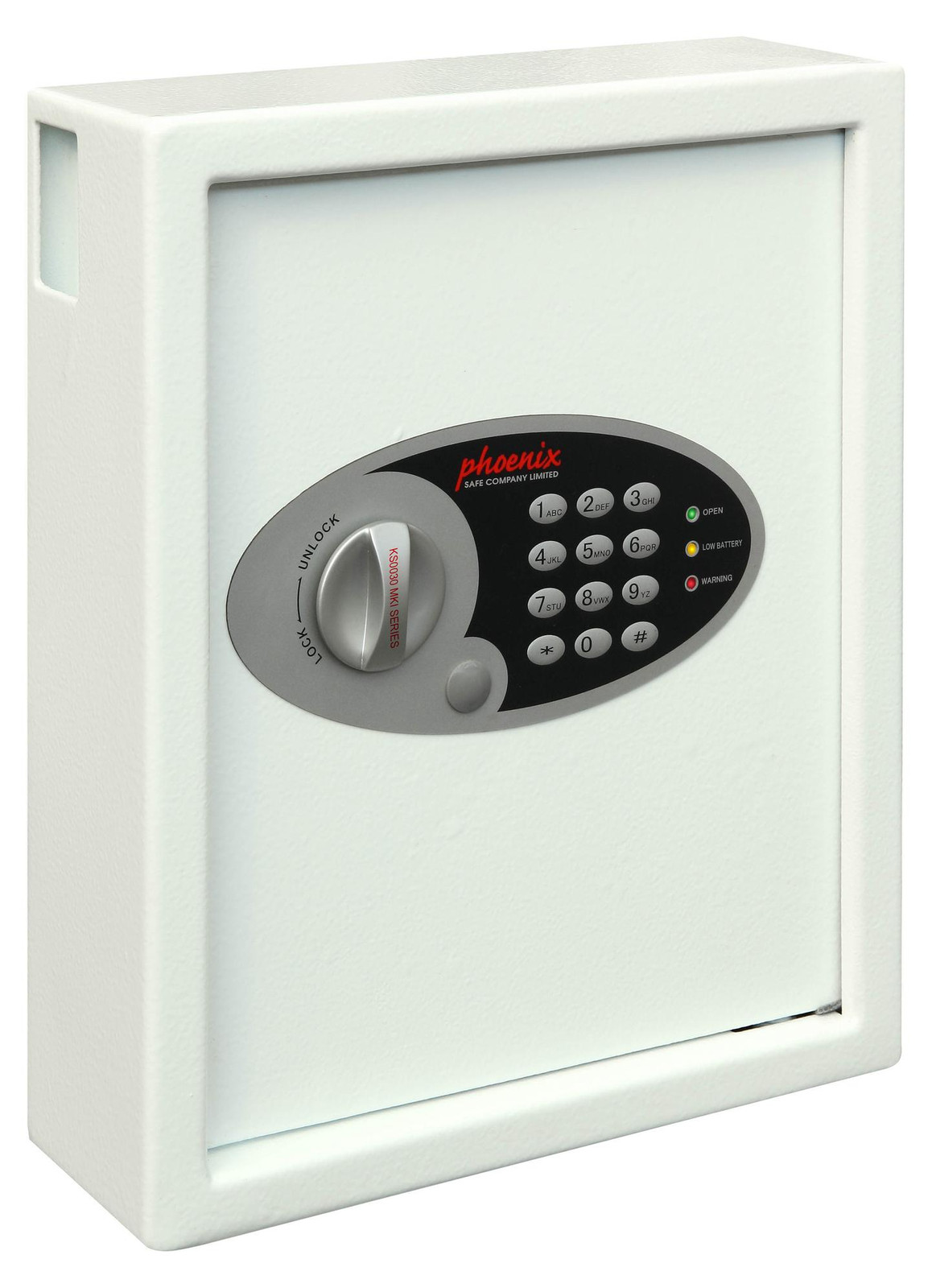 Phoenix Safe KS0032E sleutelkast met Cygnus elektronisch slot, 48 sleutelhaakjes, wit, B/D/H: 36 x 30 x 10 cm