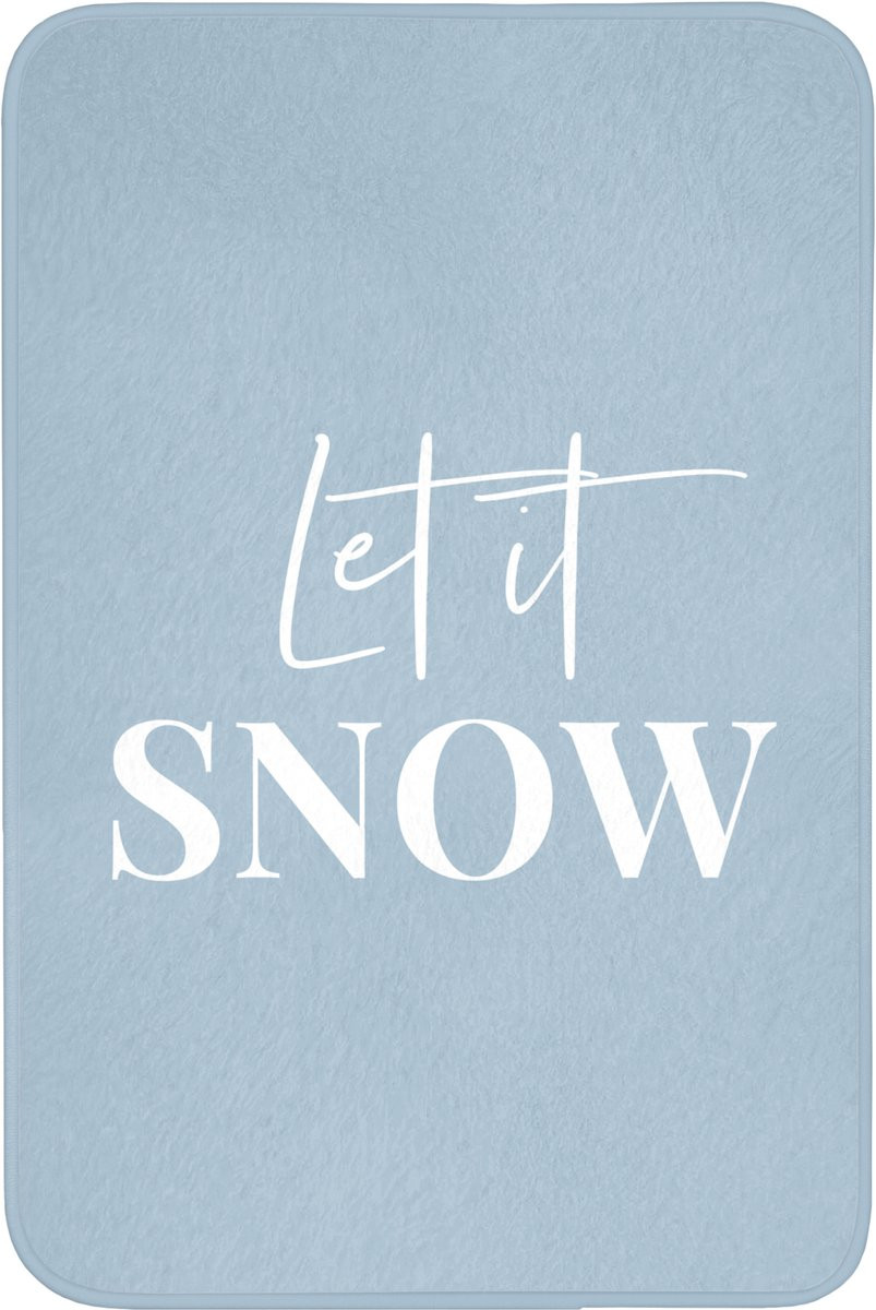 OnlyWow Antislip WC mat Let it snow Blauw - 60 x 90 cm