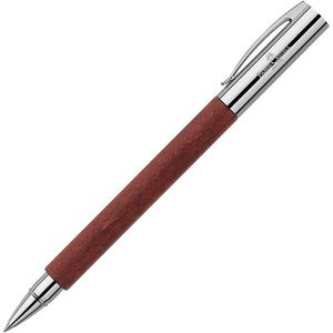 Faber-Castell Tintenroller 148111, Ambition, Birnbaumholz, braun, 0,7mm, Schreibfarbe schwarz