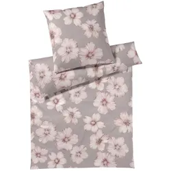 elegante Mako Jersey Bettwäsche Devine 135x200 cm + 80x80 cm | mauve - grau