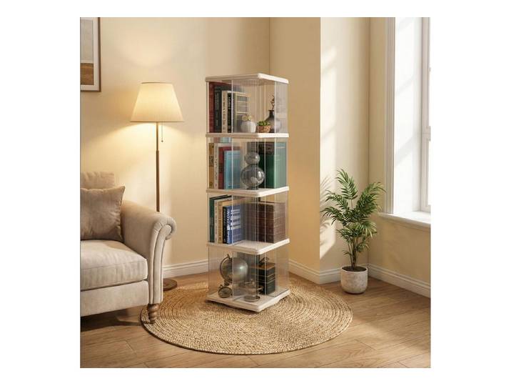 LuxusKollektion Drehregal Drehregal 4 Ebenen PET transparent 135cm, 1-tlg.