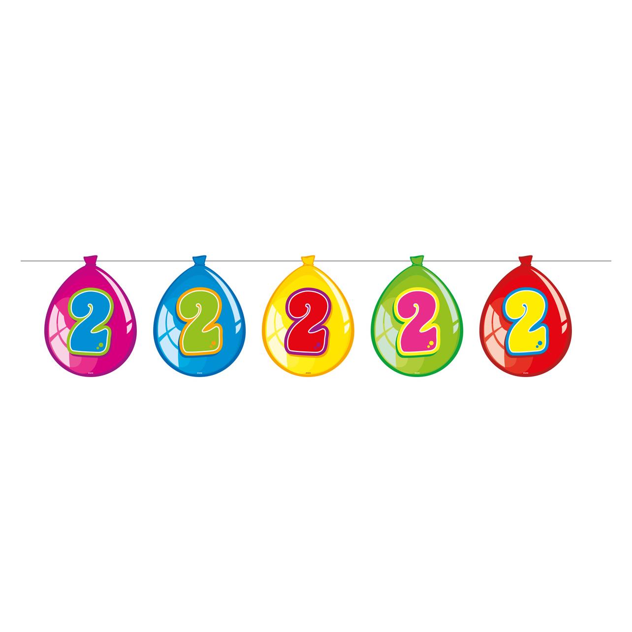 Folat Bunting Balloons 2 Jahre (1 Stk.) (65502)