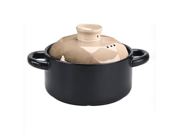 Keramikdosen, Auflaufform mit sicherem Deckel und Doppelgriffen for Gas(Gray,1.5L)