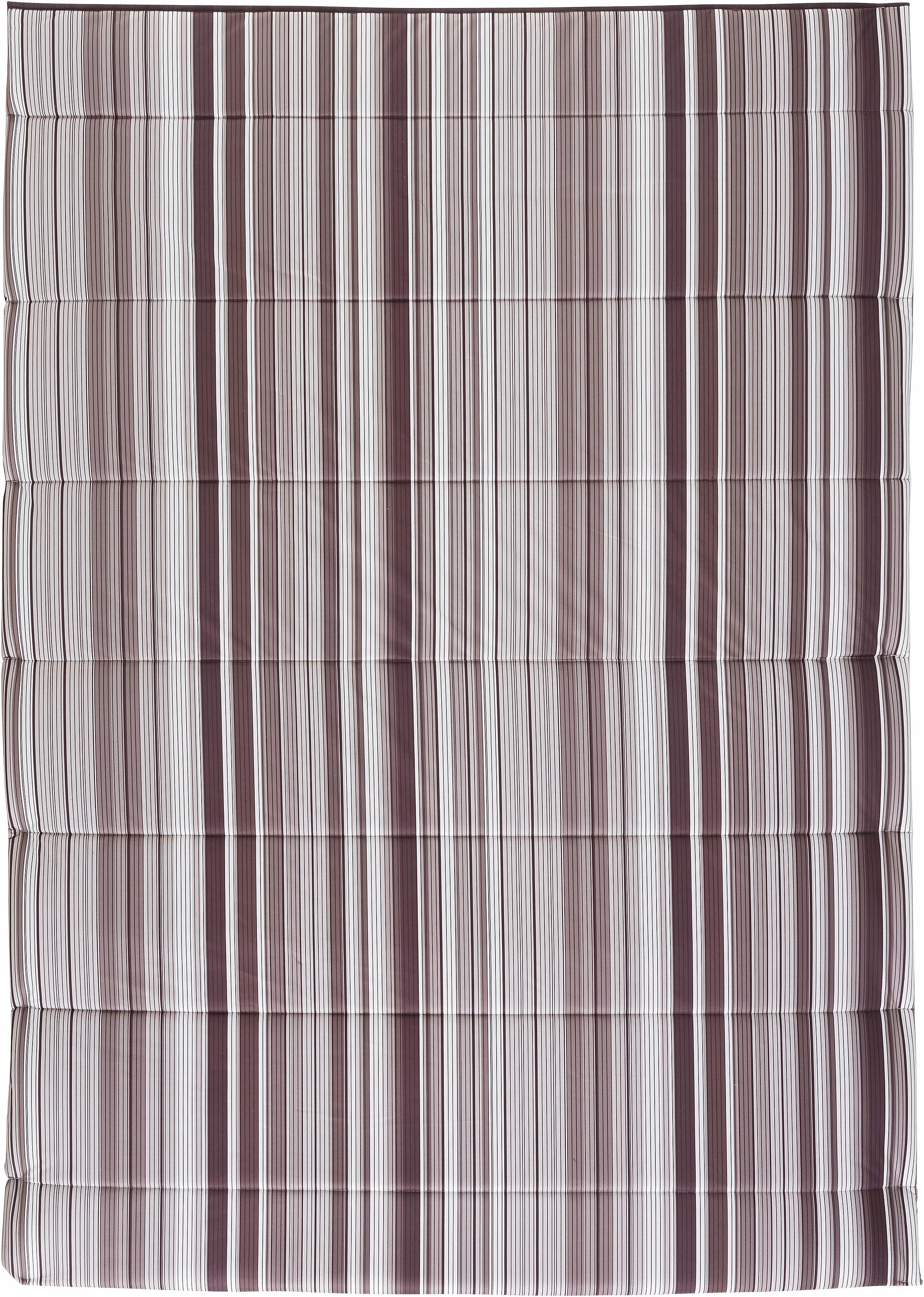 Tagesdecke, schwarz-weiß (weiß, schwarz), B:130cm L:220cm, Polyester, WESTFALIA SCHLAFKOMFORT, Tagesdecken, Tagesdecke
