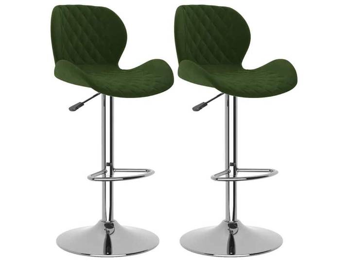 Tabourets îlot cuisine - - CHIC - Tabourets de bar lot de 2 - vert foncé velours 14.9 kg[215211]