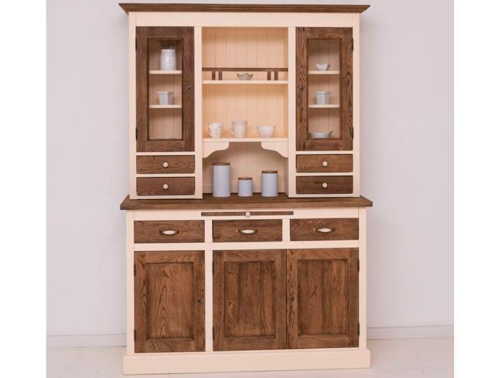 Landhausbuffetschrank eierschalen mit Eichentüren