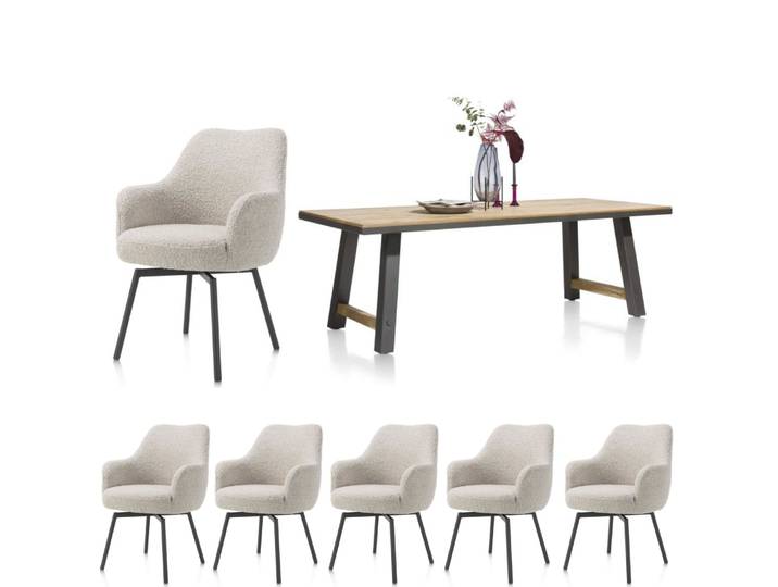 Henders & Hazel Indoor-Essgruppe für 6 Personen Riley/Farmland