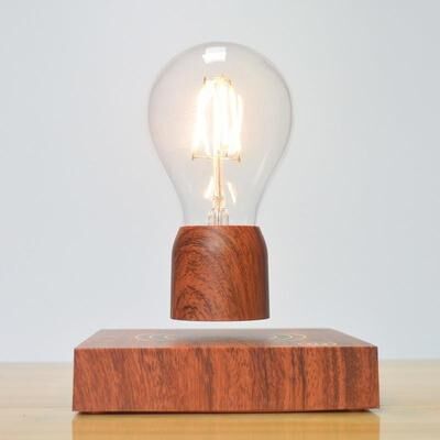 Snug & Styled LevitoGlow Magnetic Floating Bulb Lamp With Wooden Base LED Ambient Light LevitoGlow Magnetic Floating Bulb Lamp With Wooden Base LED Ambient Light
