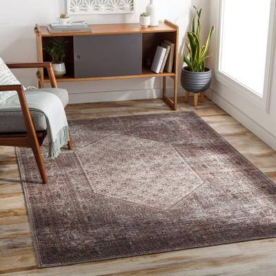 Livabliss Kori Moody Medallion Printed Machine Washable Area Rug
