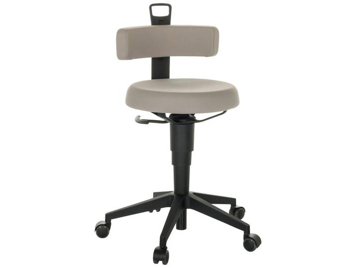 Mid.you Bürohocker, Grau, Drehkreuz, 40x74-86x46 cm, Büromöbel, Bürostühle, Bürohocker