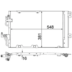 Kondensator Klimaanlage MAHLE AC 378 000S für Opel Astra H Caravan
