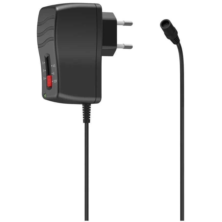 Hama Universele voedingsadapter met 8 adapters, instelbaar, 12W, max. 12V, 1000mA, Zwart