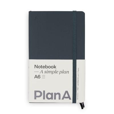 Notizbuch A6 Softcover Cool Coal Liniert, 128 Seiten