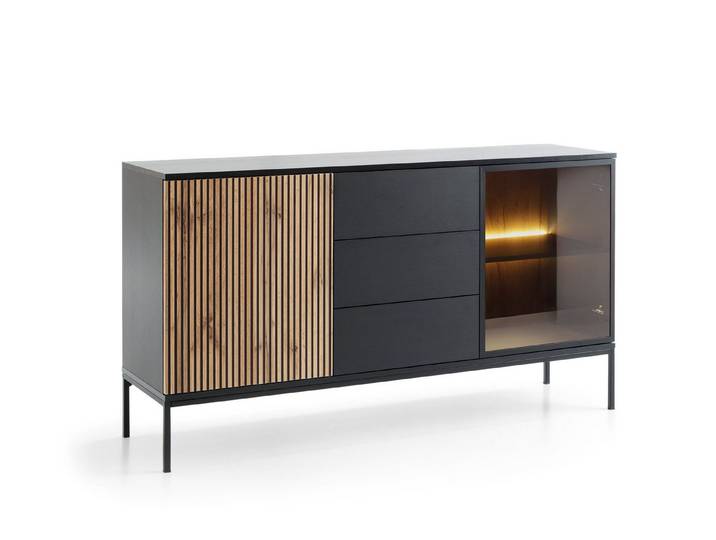 Compleo Schubkastenkommode LINO (mit 2-Drehtüren und 3-Schubladen), Kommode