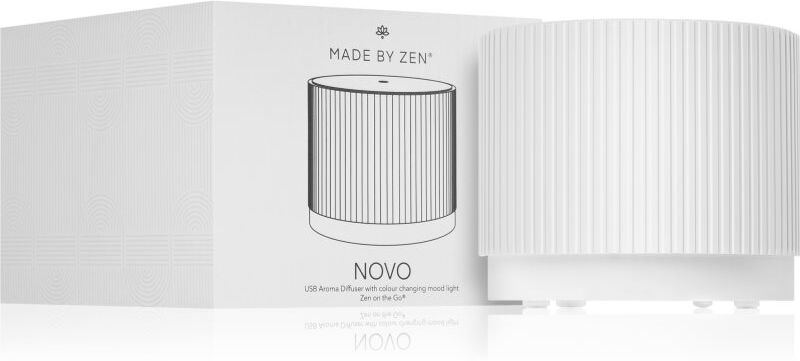 MADE BY ZEN Novo diffuseur d’huiles essentielles ultrasonique et humidificateur d’air White 1 pcs