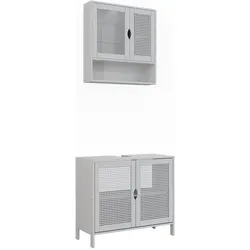 Vicco, Badmöbelset, Badmöbel-Set Liora, Weiss, 2 Teile