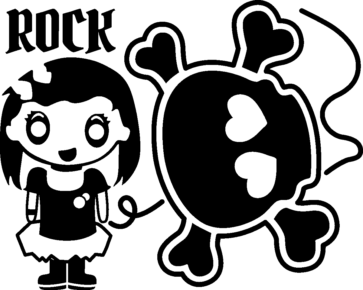 Ambiance-sticker Sticker Rock fille