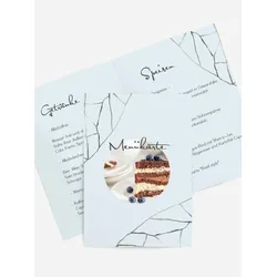 Menükarten Geburtstag selbst gestalten mit Spruch und Fotos im Onlinedesigner bei Meine-Kartenmanufaktur.de