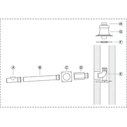 Buderus Grundbausatz GA DN80 für KAS nach hinten