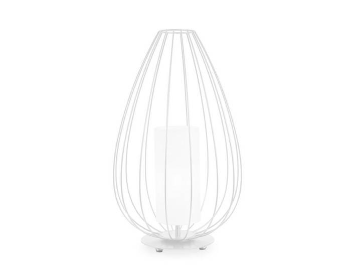 KARMAN lampadaire CELL Ø 36 x H 58 cm (Blanc brillant - Fer et linge)
