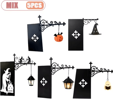 Inspire Curations Halloween Warm Glow Bookend Lamp Spooky Bookshelf Reading Decor mix 5pcs
