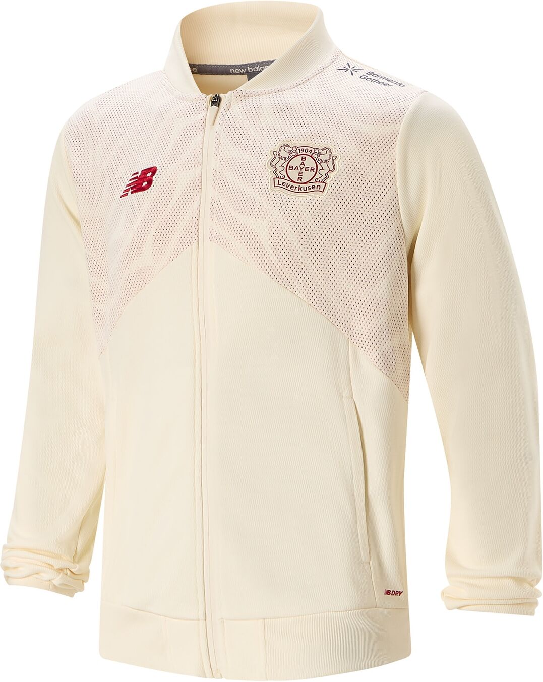 Trainingsjacke NEW BALANCE "Bayer 04 Leverkusen Match Jacket", Herren, Gr. XXL, beige (away), Obermaterial: 100% Polyester, Jacken Trainingsjacke, aus Polyester, in mehreren Grössen erhältlich away XXL
