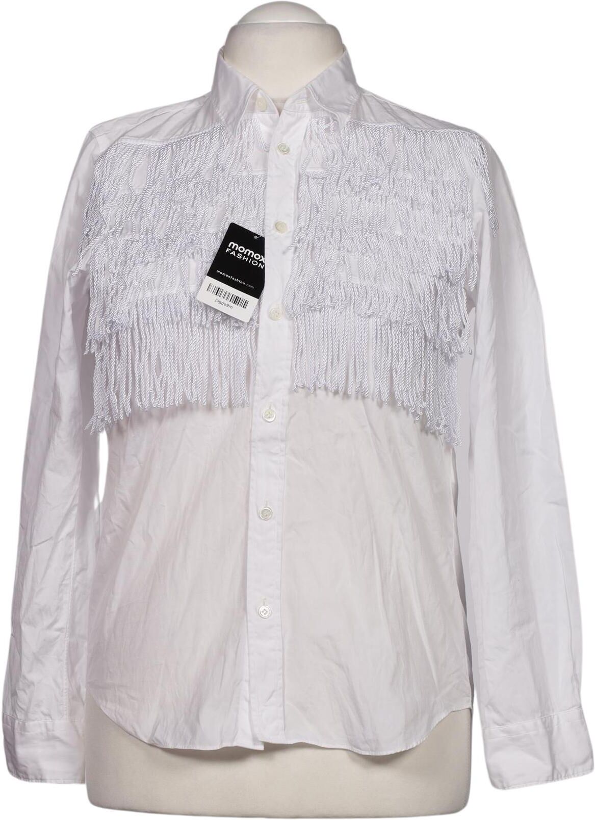 Junya Watanabe Damen Bluse, Weiß, Gr. L, Viskose / Baumwolle - Second Hand