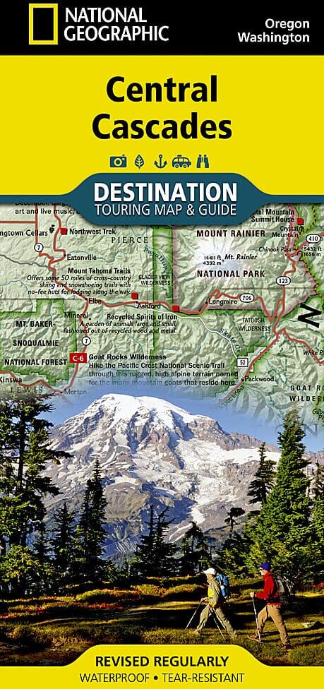 Carte de voyage - Cascades, Central (Oregon, Washington)   National Geographic