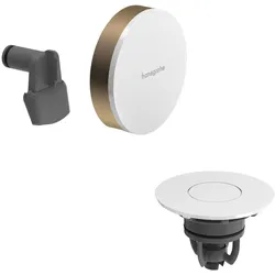hansgrohe, Siphon, Exafill Set de finition Bec déverseur pour baignoire, garniture d'écoulement et de trop-plein (Überlaufgarnitur)