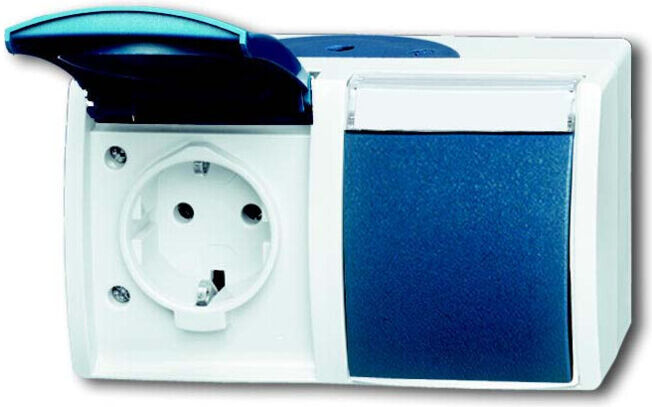 Busch-Jaeger Prise Schuko 2x horizontale 20/2 EWN-53 (2CKA002084A0703)