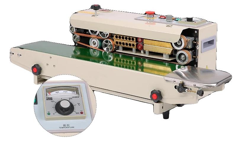 Verschließmaschine für Verpackungsgeräte, kontinuierlicher Verschließer, 650W Leistung, verstellbare Verschlusshöhe, set 2