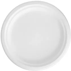MONOUSO - Teller Zuckerrohr Weiß Ø17cm (25 Stück)