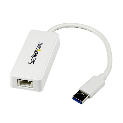 Startech weißer Netzwerkadapter mit USB Port für USB 3.0 (USB31000SPTW)