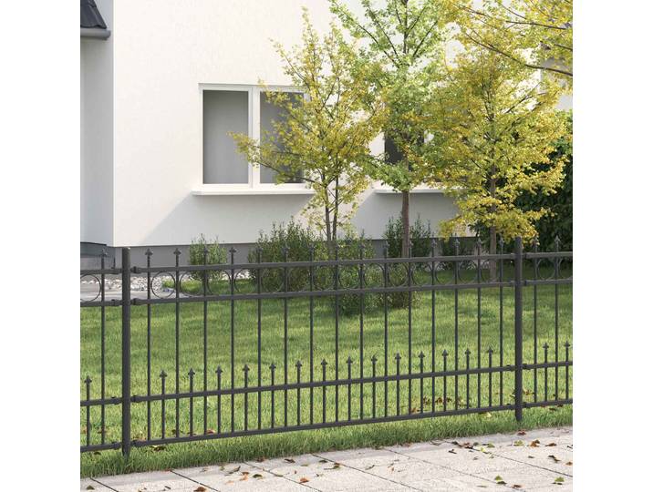 vidaXL Spike-Ringzaun HORST 200 x 80 cm Pulverbeschichteter Stahl