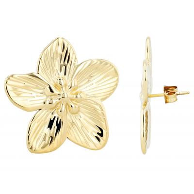Paar Ohrhänger ADELIA´S "Damen Ohrstecker aus Edelstahl mit Blume", silber, Ohrringe, Damen, Damen, Edelstahl