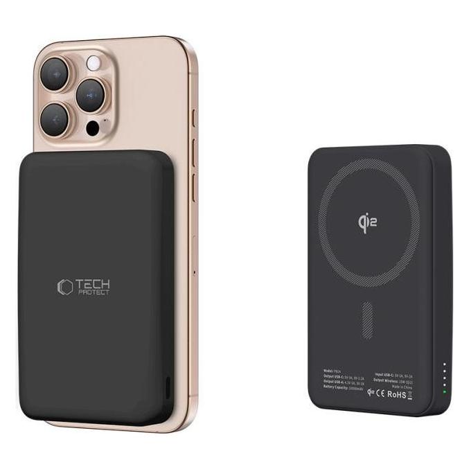 Tech-Protect Power bank Media-tech PB24 LIFEMAG QI2 MAGSAFE POWER BANK 10000MAH (10000 mAh, 15 W) (26755-0)