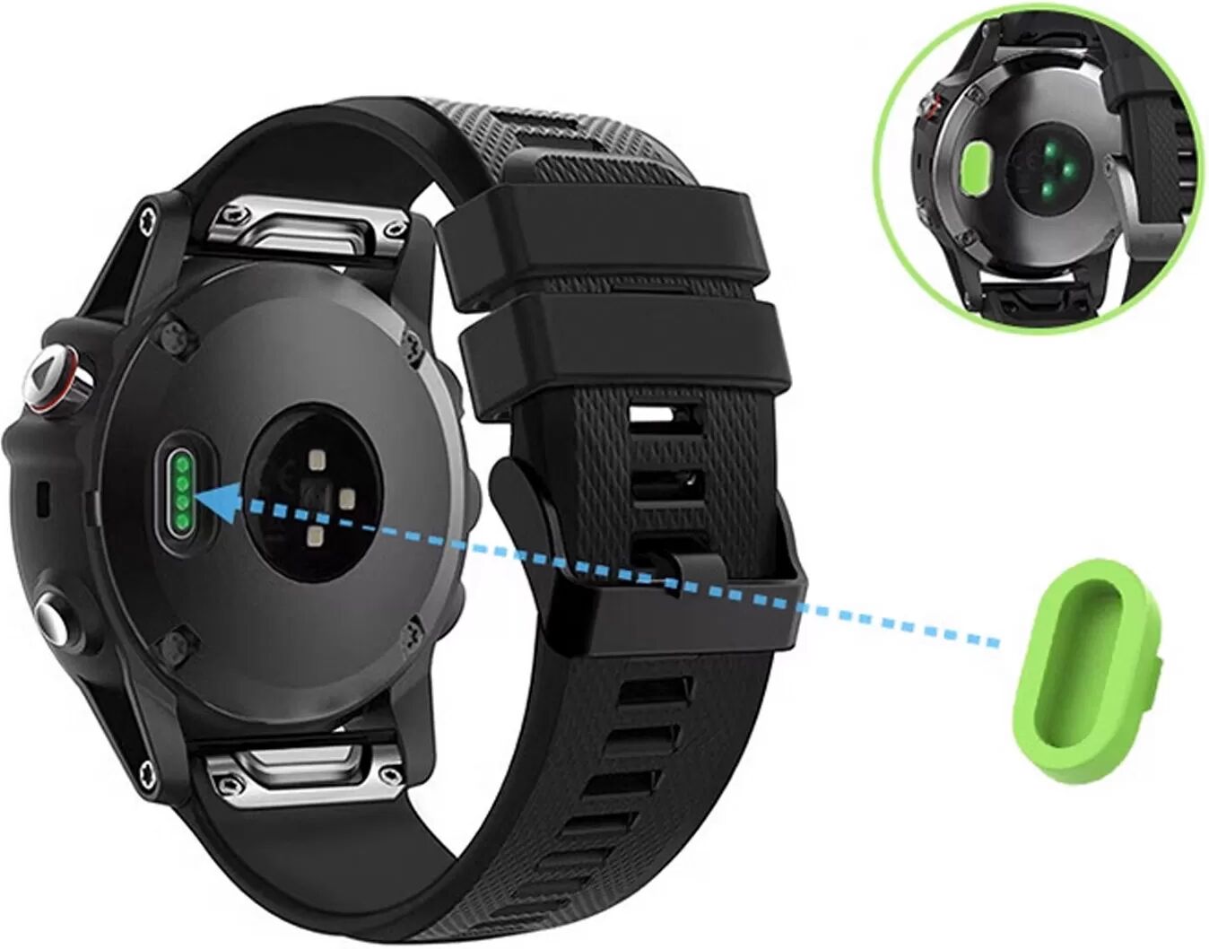INF Staubstopfen für Garmin-Uhren 10 Stk