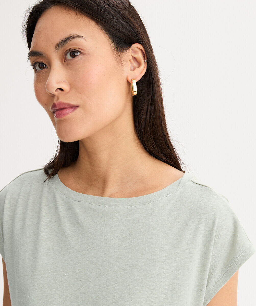 ANNE WEYBURN Robe T-shirt longueur midi en lin et coton