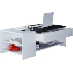 Couchtisch Tindus ca. 100x50x35 cm Schwarz/Weiß